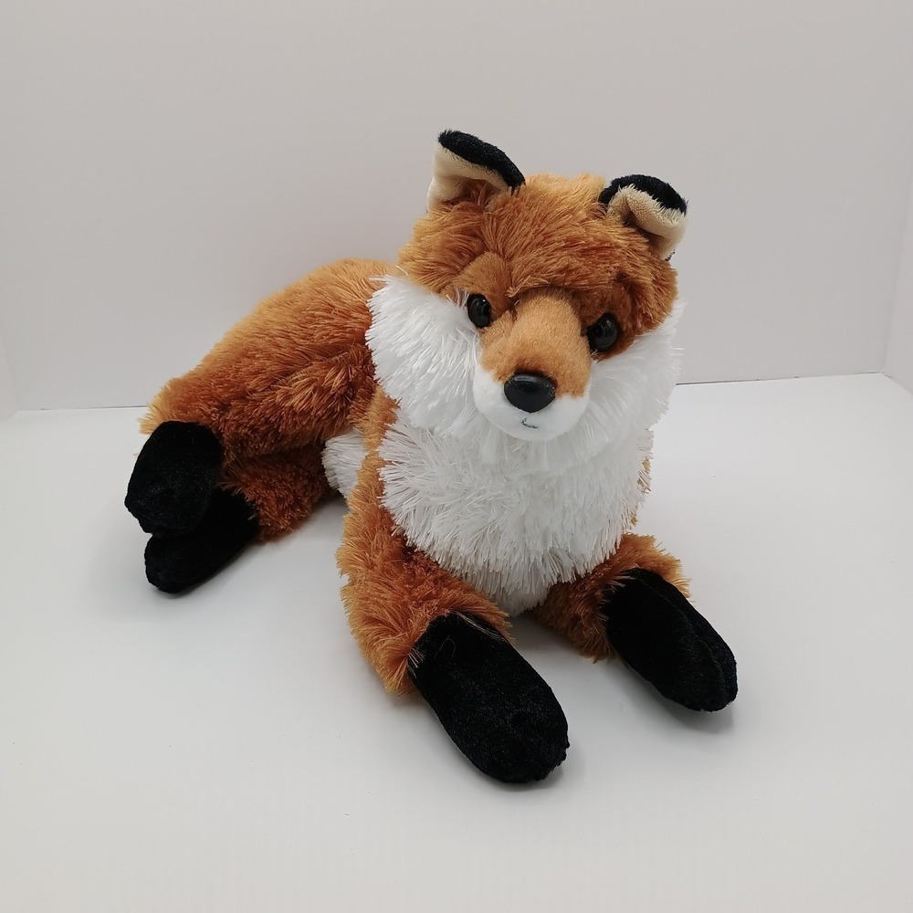 12" 2019 AURORA WORLD Plush BEANBAG Lying Down Red Fox B2